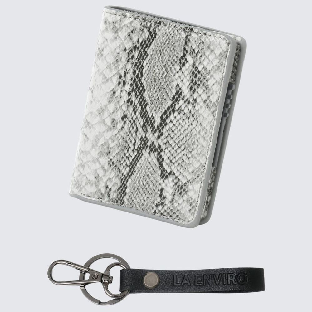 VEGAN Skin Leather Wallet I Grey-0