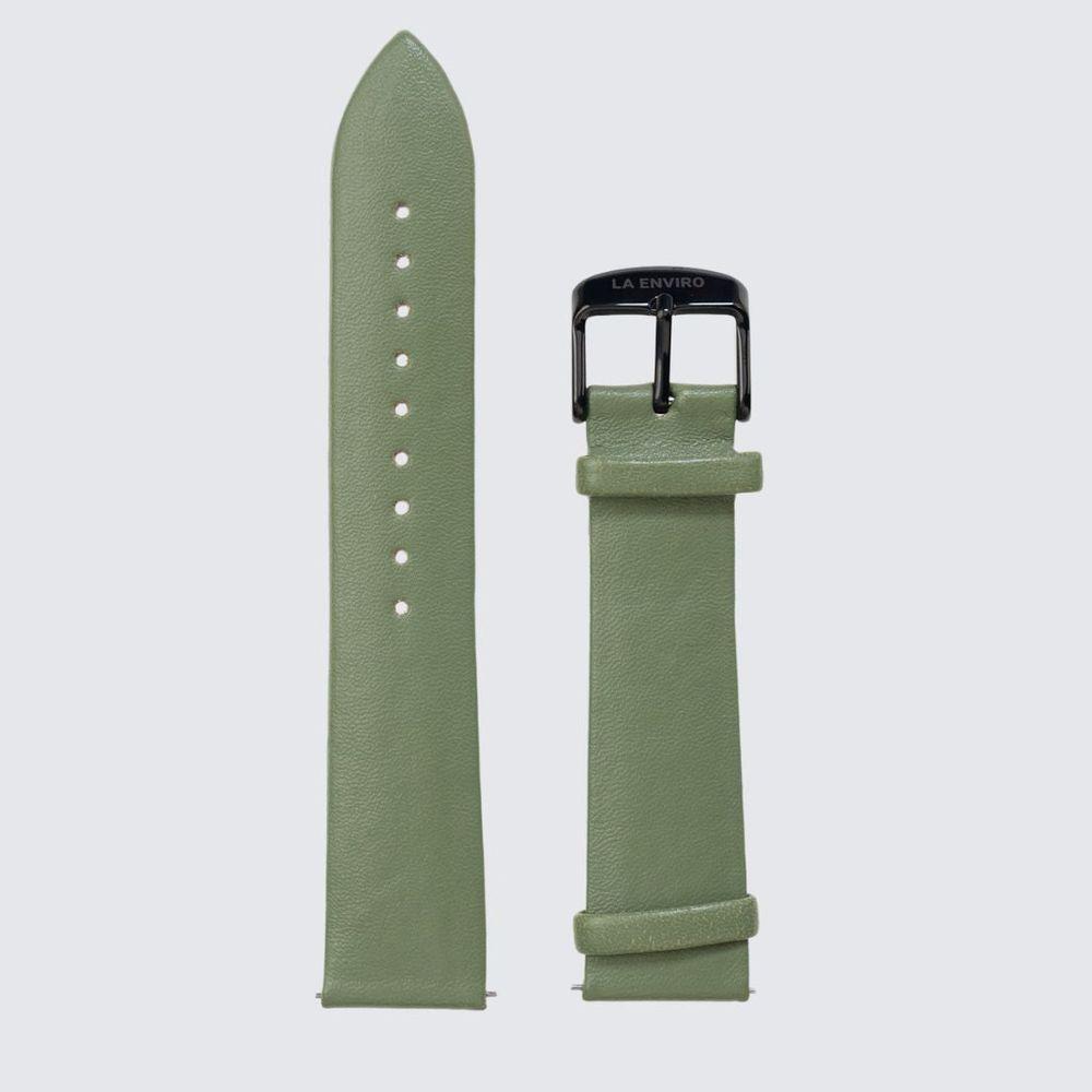 Green Vegan Leather Unstitched Strap | 20MM-0