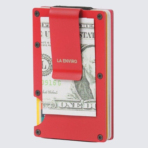 Load image into Gallery viewer, Minimalist Metal Wallet I Red-0
