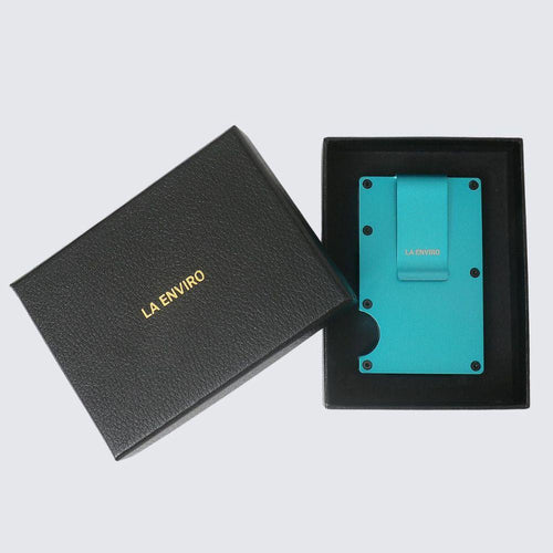 Load image into Gallery viewer, Minimalist Metal Wallet I Blue-3
