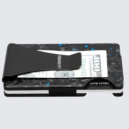 Load image into Gallery viewer, LORNE Forged Carbon Wallet I Gloss Blue-4
