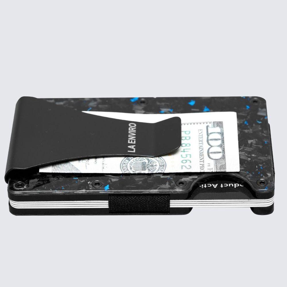 LORNE Forged Carbon Wallet I Gloss Blue-4