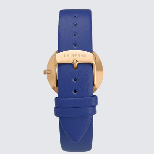 Load image into Gallery viewer, Gold Classic Watch with Blue Strap  I 40 MM-2
