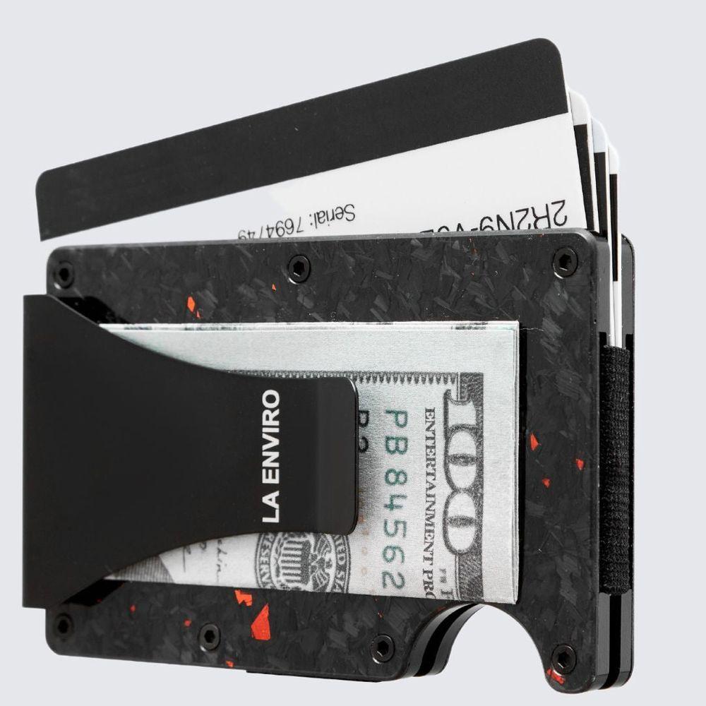 LORNE Forged Carbon Wallet I Gloss Red-0