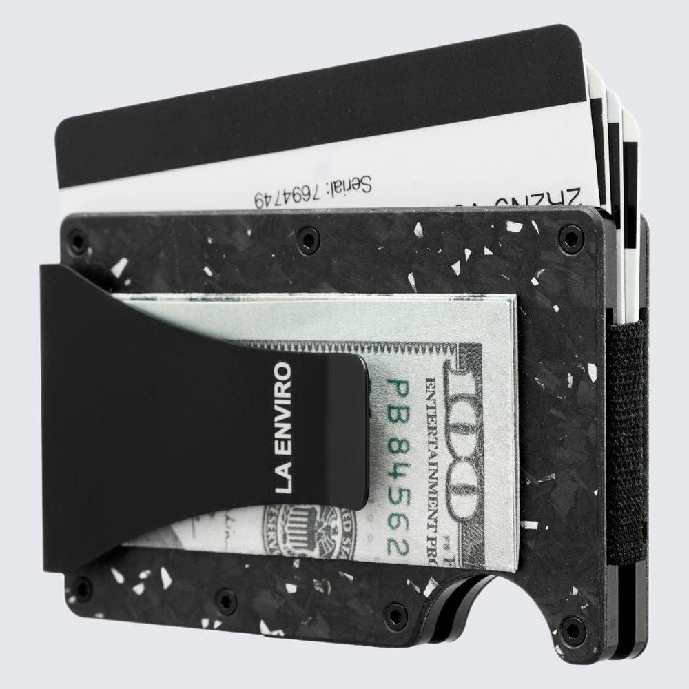 LORNE Forged Carbon Wallet I Matte Silver-1