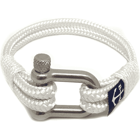 White Shackle Nautical Bracelet-0