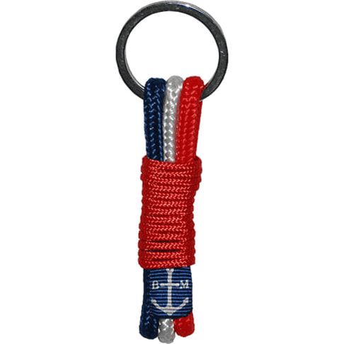Load image into Gallery viewer, French Flag Handmade Lariat Keychain-0
