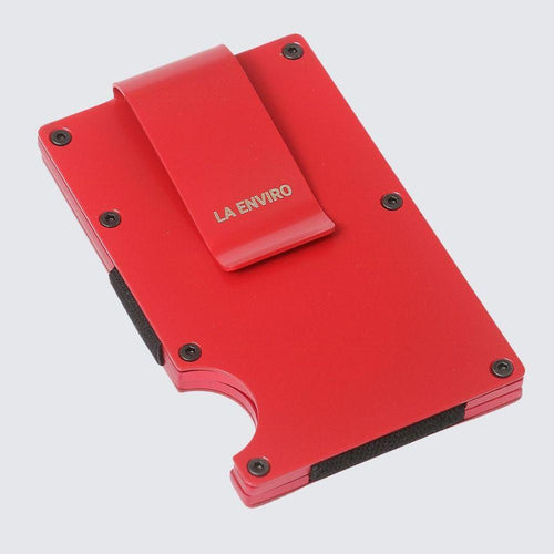 Load image into Gallery viewer, Minimalist Metal Wallet I Red-1
