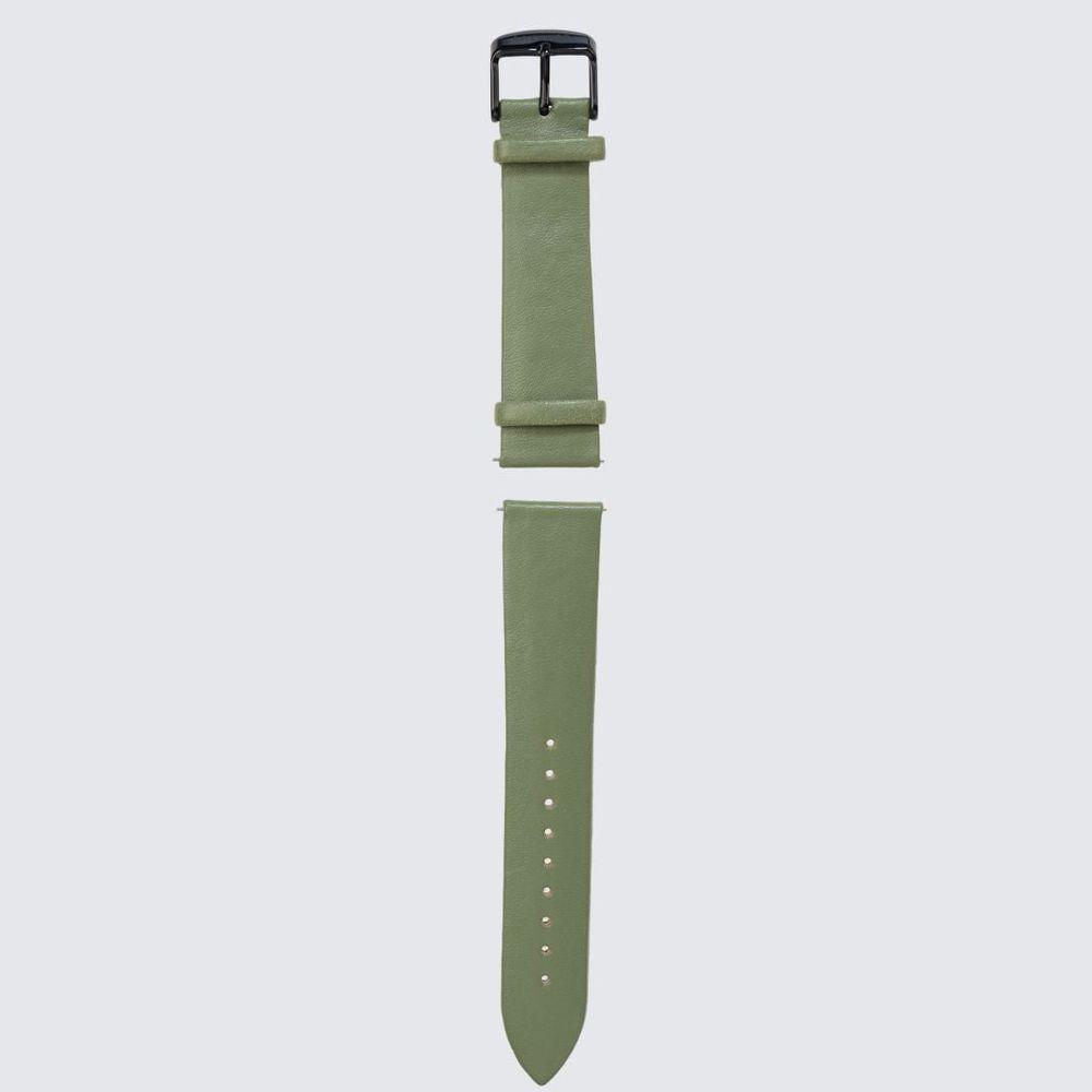 Green Vegan Leather Unstitched Strap | 20MM-1
