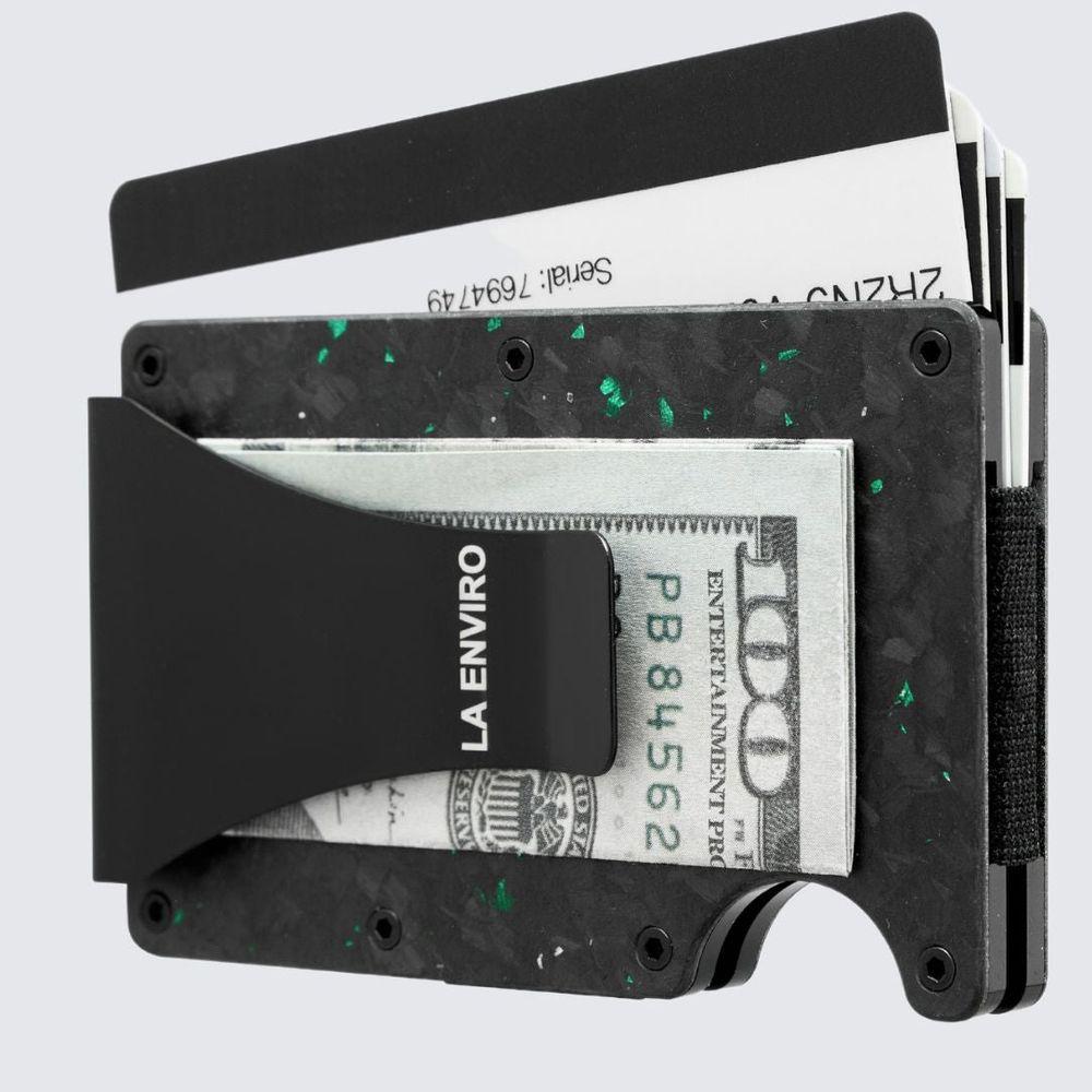 LORNE Forged Carbon Wallet I Matte Green-1