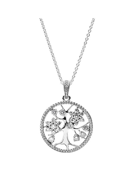 PANDORA JEWELRY Mod. SPARKLING FAMILY TREE NECKLACE-0