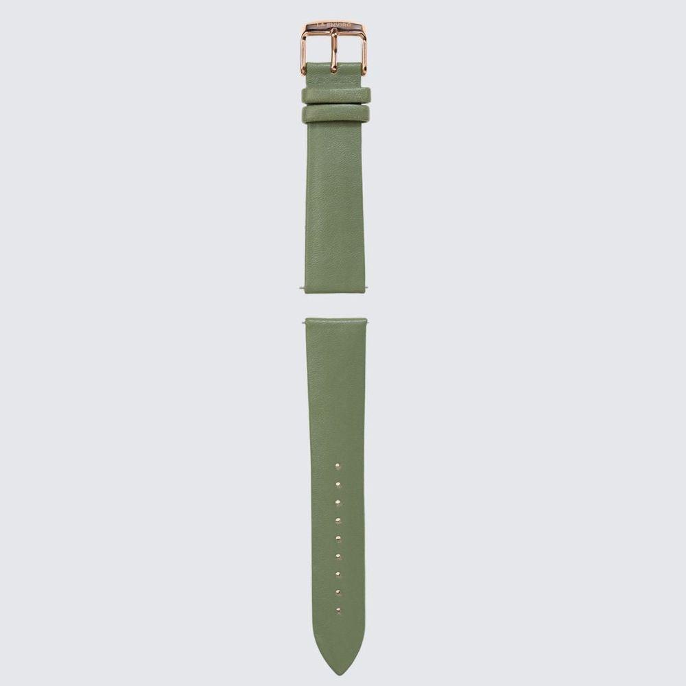 Green Vegan Leather Unstitched Strap | 20MM-2