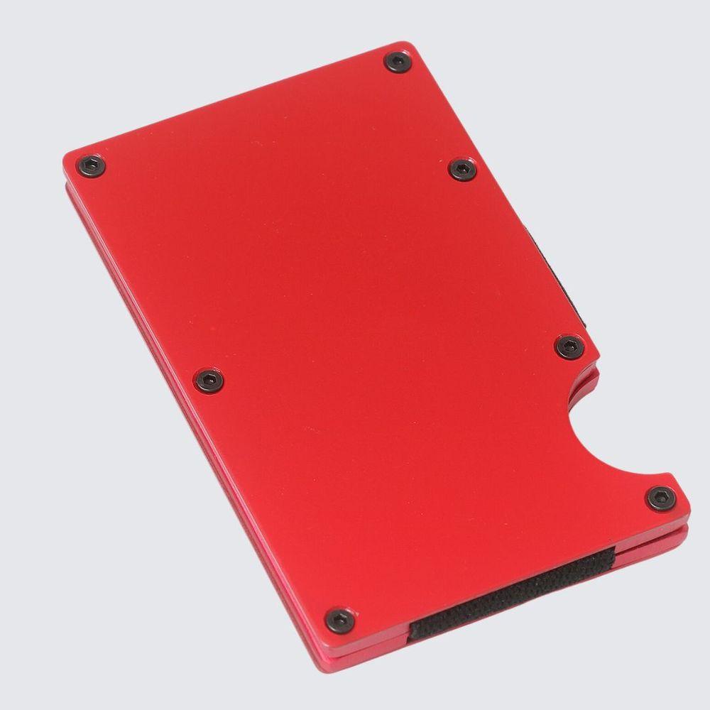 Minimalist Metal Wallet I Red-2