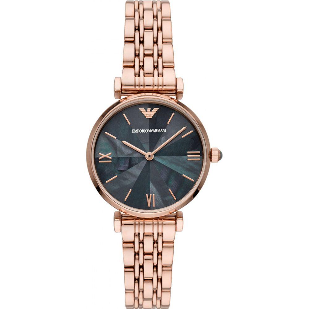 Pink Steel Elegance: Ladies' Armani AR11401 Quartz Wristwatch