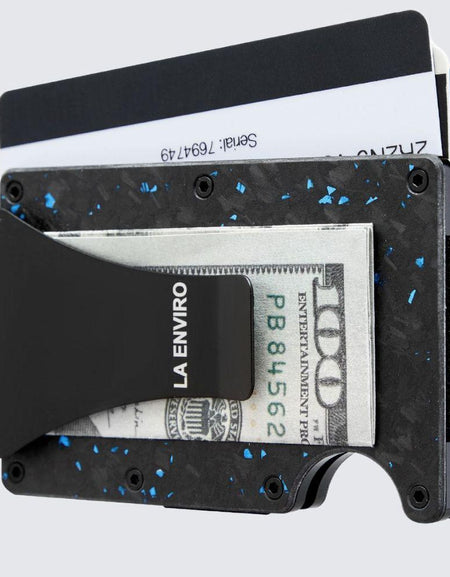 LORNE Forged Carbon Wallet I Matte Blue-1
