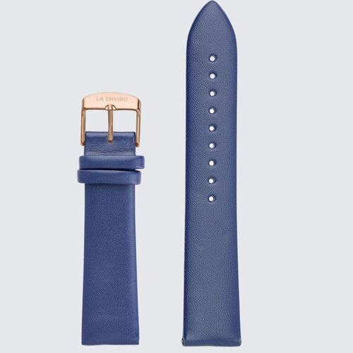 Load image into Gallery viewer, Blue Vegan Leather Unstitched Strap | 20MM-5
