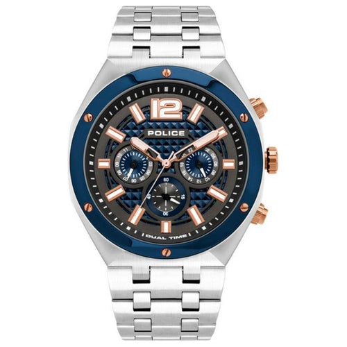 Load image into Gallery viewer, Police Men&#39;s PL15995JSTBL61M Stainless Steel Blue Dial Quartz Watch
