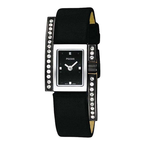 Load image into Gallery viewer, Pulsar Women&#39;s PEGD11X1 Black Leather Strap Watch - Elegant and Timeless
