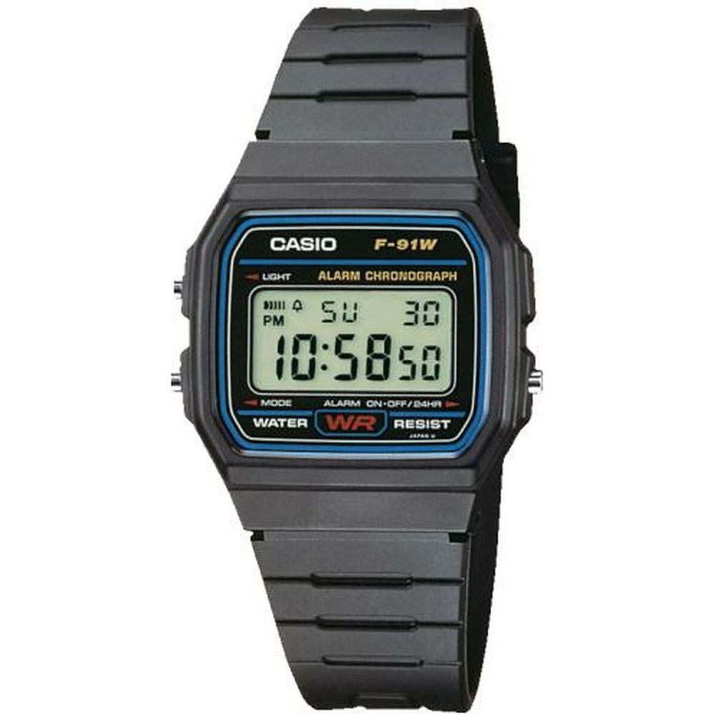 Unisex Watch Casio F-91W-1YER Black (Ø 35 mm)-0