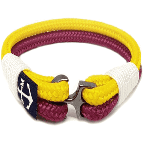 Load image into Gallery viewer, Yellow and Burgundy Nautical Bracelet-0
