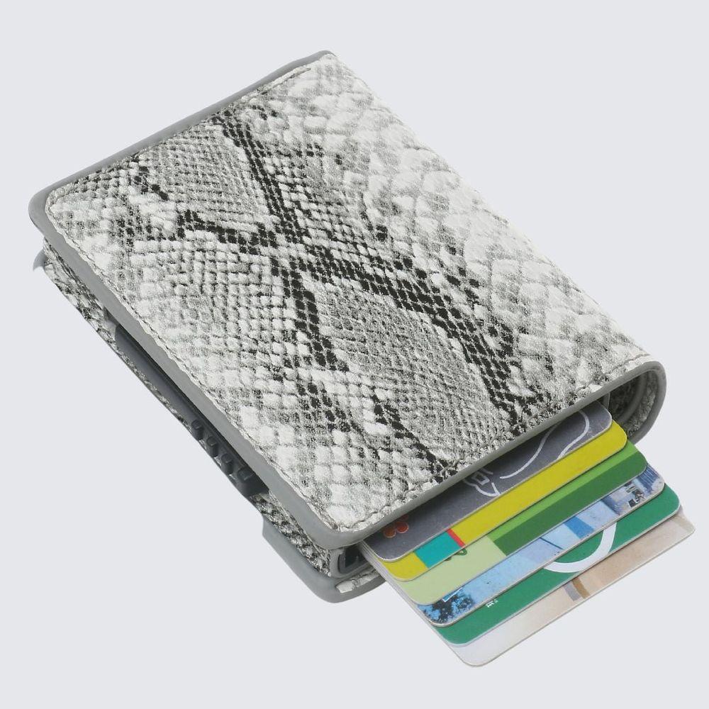 VEGAN Skin Leather Wallet I Grey-3