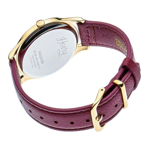 Load image into Gallery viewer, Henry London Women&#39;s Red Leather Watch Strap Replacement - Ø 39 mm
