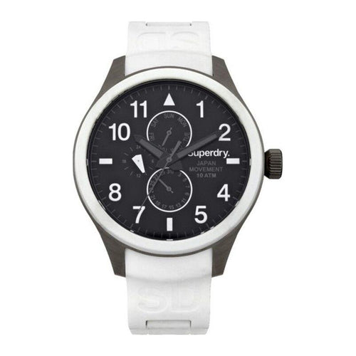Load image into Gallery viewer, Superdry Men&#39;s SYG110W White Silicone Strap Replacement for ø 44 mm Watch
