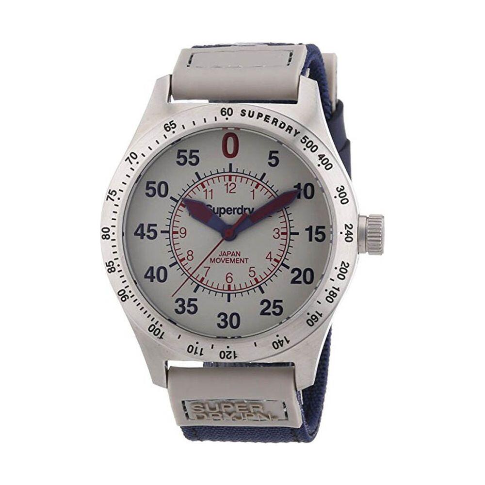 Superdry Unisex SYG122E Blue Cloth Strap Replacement for Quartz Wristwatch