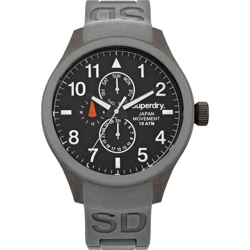 Load image into Gallery viewer, Superdry Unisex SYG110E Quartz Wristwatch - Grey Silicone Strap Replacement for Ø 43mm Watch
