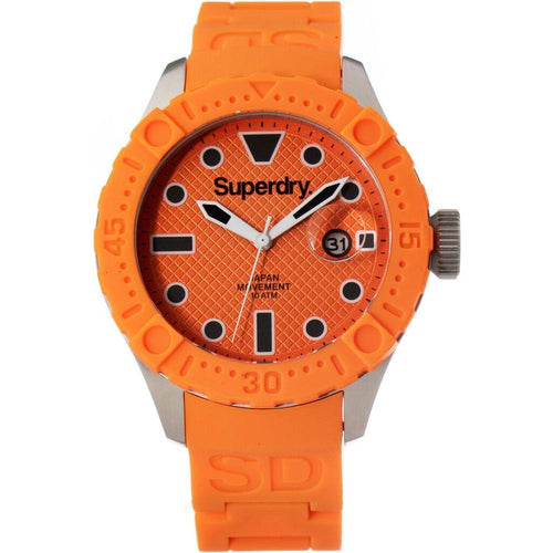 Load image into Gallery viewer, Superdry Unisex SYG140O Quartz Wristwatch - Orange Silicone Strap, ø 47 mm
