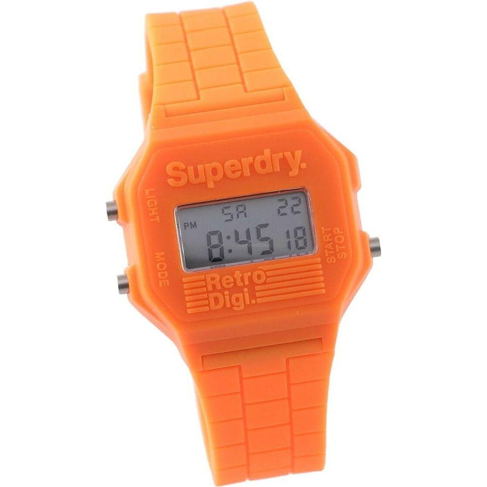 Superdry Unisex SYL201O Quartz Wristwatch - Orange Rubber Strap Replacement for Men and Women
