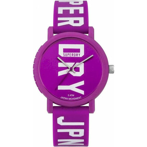 Load image into Gallery viewer, Superdry SYL196VW Unisex Quartz Wristwatch - Purple Silicone Strap Replacement
