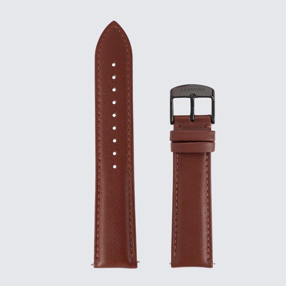 Brown Vegan Leather  Strap | 20MM-1