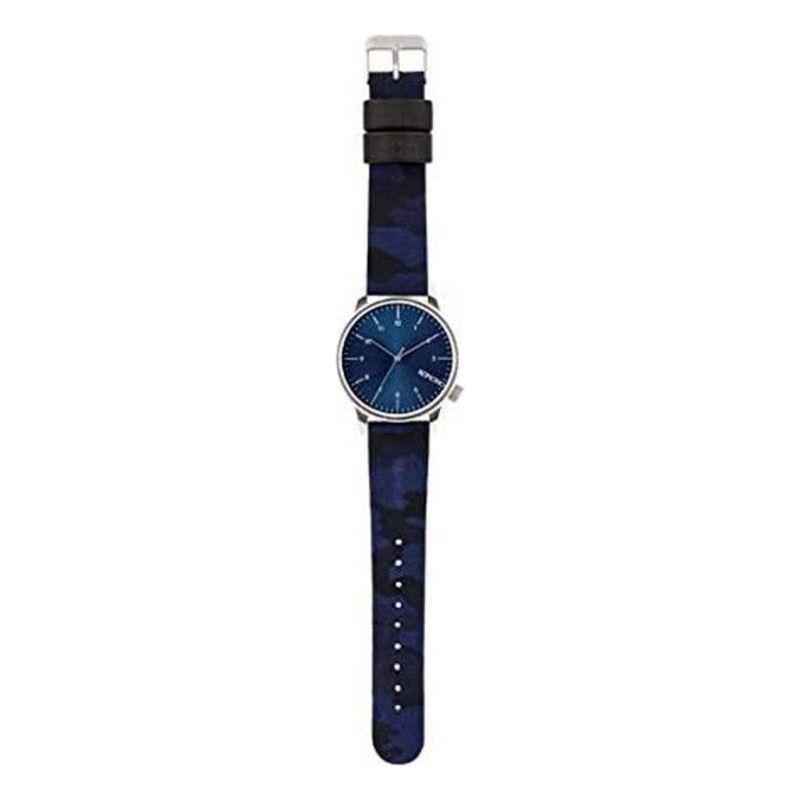 Komono KOM-W2167 Men's Blue Silver Cloth Strap Replacement Watch Band