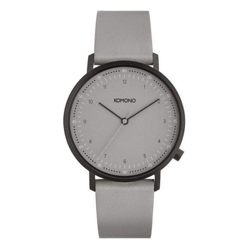 Load image into Gallery viewer, Komono KOM-W4054 Men&#39;s Grey Leather Watch Strap Replacement
