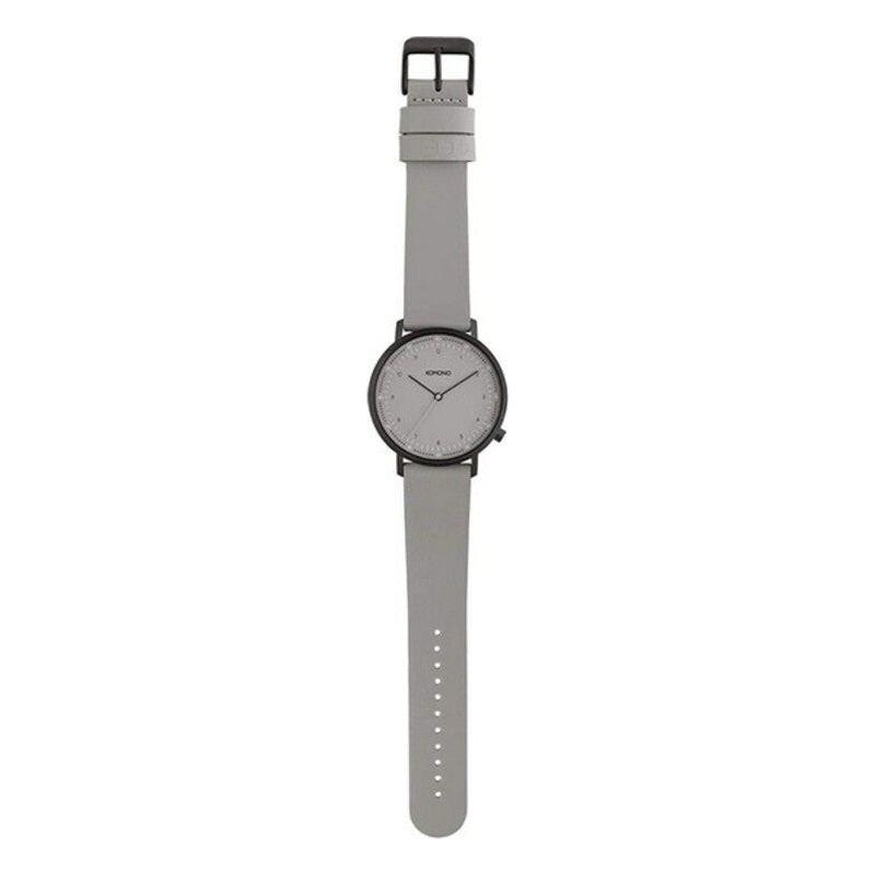 Komono KOM-W4054 Men's Grey Leather Watch Strap Replacement