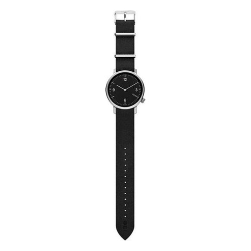 Load image into Gallery viewer, Komono KOM-W1953 Men&#39;s Black Leather Watch Strap Replacement
