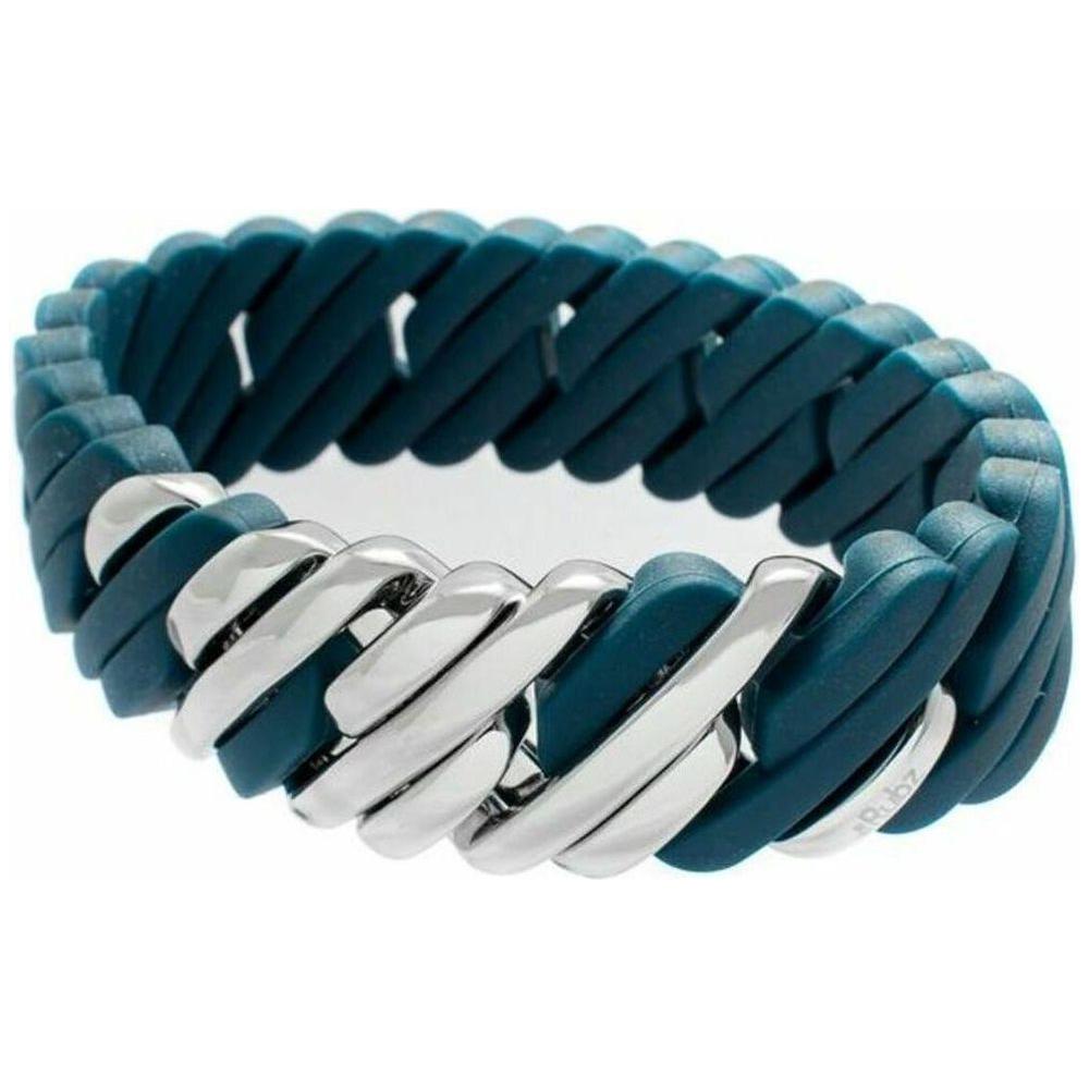 Bracelet TheRubz 100160 Blue Silicone Stainless steel Silver Steel/Silicone (20 mm)-0