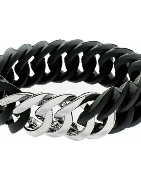 Bracelet TheRubz 100173 Black Silicone Stainless steel Silver Steel/Silicone-1