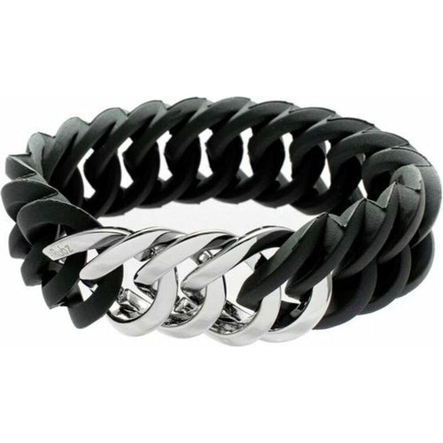Load image into Gallery viewer, Bracelet TheRubz 100173 Black Silicone Stainless steel Silver Steel/Silicone-1
