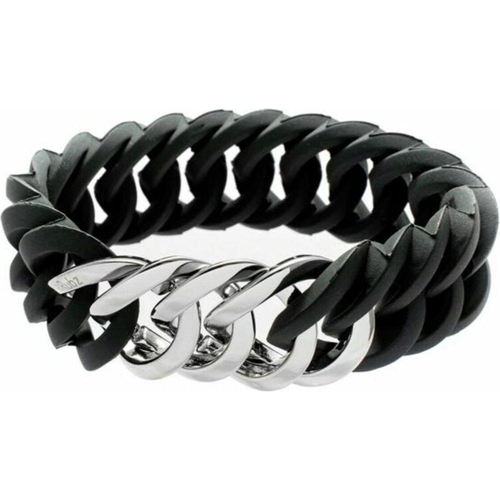 Bracelet TheRubz 100173 Black Silicone Stainless steel Silver Steel/Silicone-1