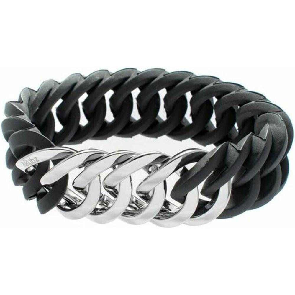 Bracelet TheRubz 100174 Black Silicone Stainless steel Silver Steel/Silicone-0