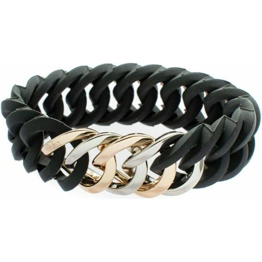 Bracelet TheRubz 100177 Black Grey Silicone Stainless steel Steel/Silicone-1