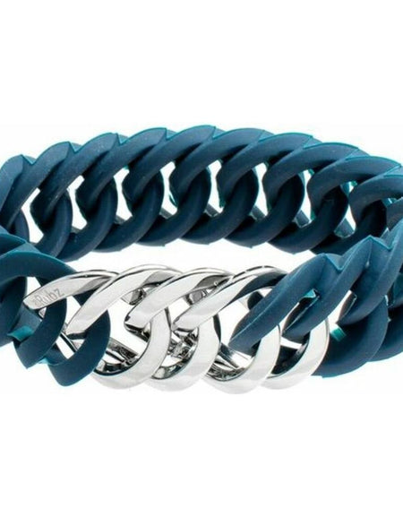 Bracelet TheRubz 100180 Blue Silicone Stainless steel Silver Steel/Silicone-1