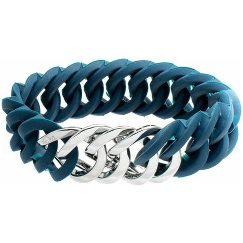 Load image into Gallery viewer, Bracelet TheRubz 100180 Blue Silicone Stainless steel Silver Steel/Silicone-1
