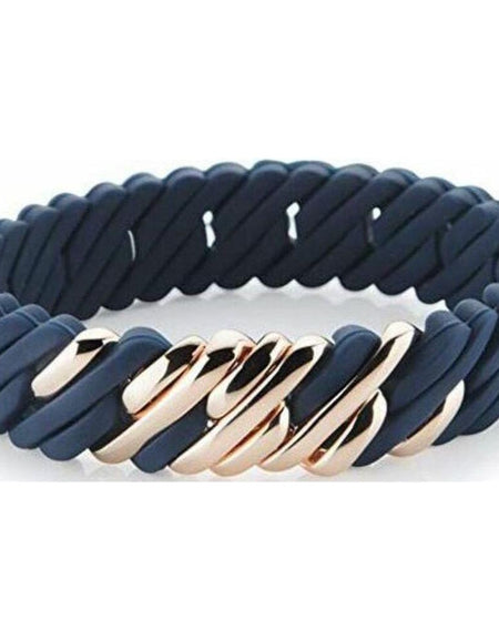 Bracelet TheRubz 100409 White Silicone Stainless steel Silver Steel/Silicone (15 mm)-0