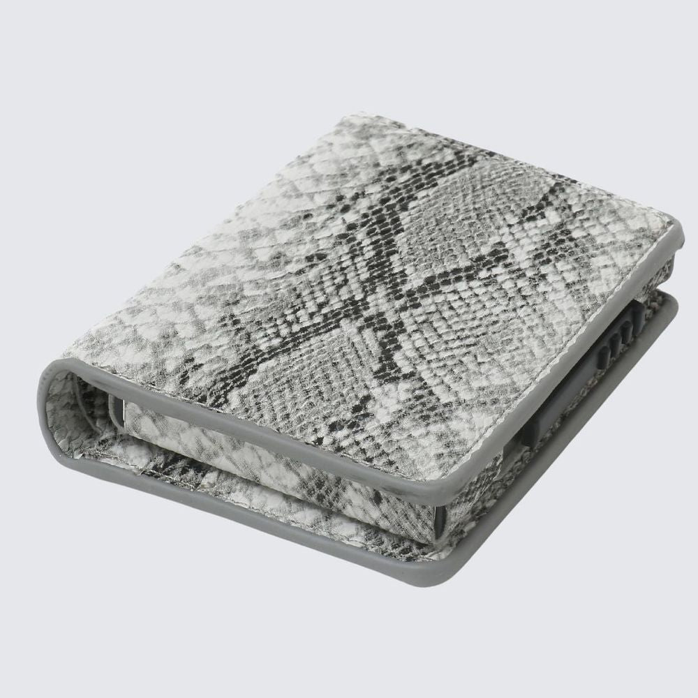 VEGAN Skin Leather Wallet I Grey-4