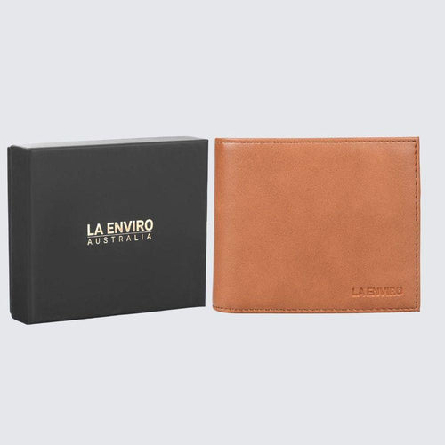 Load image into Gallery viewer, JP Men&#39;s Vegan Wallet I Tan-3
