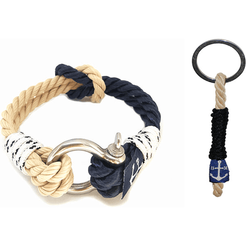 Load image into Gallery viewer, Shackle Nautical Bracelet and Keychain-0
