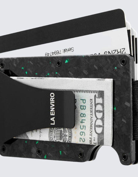 LORNE Forged Carbon Wallet I Gloss Green-0